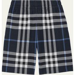 Burberry Checked cotton shorts blue