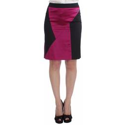 Dolce & Gabbana Pink Black Above Knees Cotton Stretch Women's Skirt