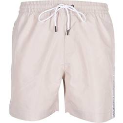 Calvin Klein Medium Drawstring Swim Shorts - Stony Beige