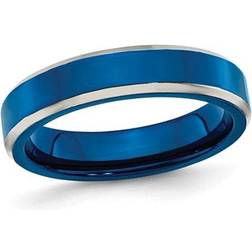 Gem & Harmony Band Ring - Silver/Blue