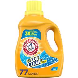 Arm & Hammer Plus OxiClean Fresh Scent, 77 Loads Liquid Laundry Detergent, 100.5