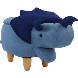 Critter Sitters 15-In. Seat Blue Triceratops Dinosaur Animal Shape