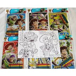 Coloring book 12 sets of disney pixar toy story and crayon set children party