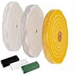 Powertec 71631 6 Bench Grinder Buffing Wheel Kit