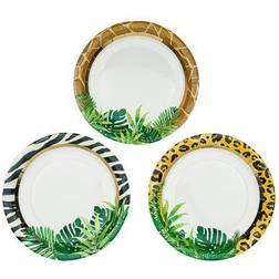 Fun Express Sophisticated safari dinner plate, party supplies, 8 pieces