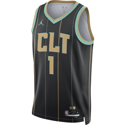 Nike Mens Lamelo Ball Hornets Swingman Jersey Mens Black/White