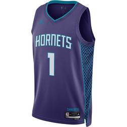 Nike Mens Lamelo Ball Hornets Swingman Jersey Mens Purple/White