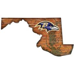 Fan Creations Baltimore Ravens Distressed State with Logo