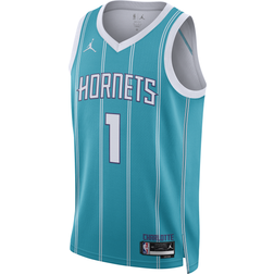 Nike Charlotte Hornets Lamelo Ball #1 2022 Icon Edition Swingman Jersey Teal 2XLarge Teal 2XLarge