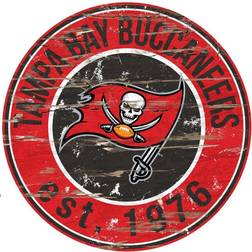 Fan Creations "Tampa Bay Buccaneers 23.5" Distressed Round Sign"