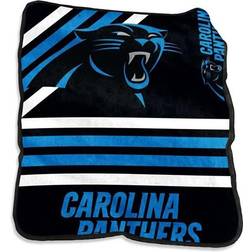 Logo Brands Carolina Panthers Raschel Throw Blanket