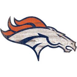 Fan Creations Denver Broncos Distressed Logo Cutout Sign