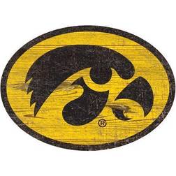 Fan Creations Iowa Distressed Logo Cutout Sign