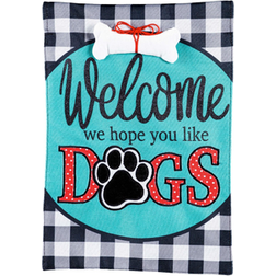 Evergreen Hope You Like Dogs Garden Burlap Flag