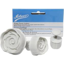 Ateco 1956 Rose Plunger Set 3 Embossing Spring-loaded Cookie Cutter