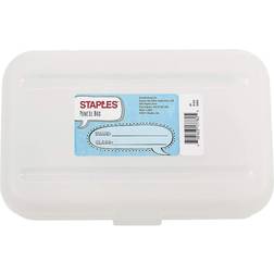 Staples Pencil Box Translucent Clear 472593