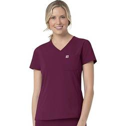 Carhartt Women's Modern Fit Tuck-in Scrub Top Wine Women's Clothing Burgundy