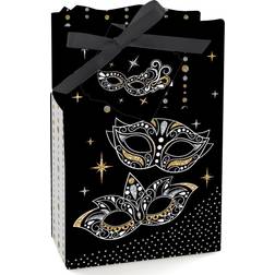 Big Dot of Happiness Masquerade Venetian Mask Party Favor Boxes Set