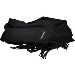 Calvin Klein Black Wool Scarf