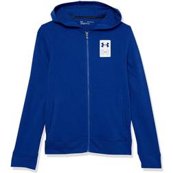 Under Armour Boys Rival Terry Full-Zip Hoodie 456 Bauhaus Blue Black Youth