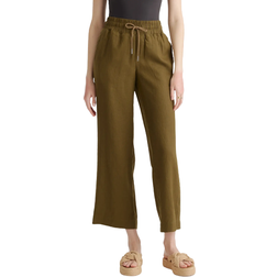 Quince 100% European Linen Wide Leg Pant - Martini Olive