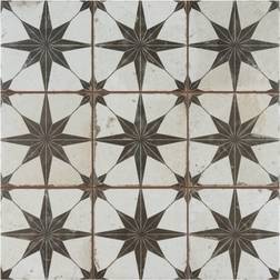 Merola Tile Harmonia Kings Star Nero 13" 13" Ceramic Floor and Wall Tile Beige