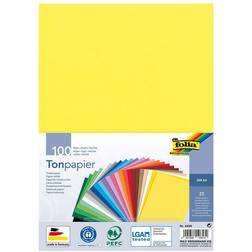 Tonpapier-Block 25 FARBEN 100-teilig in bunt