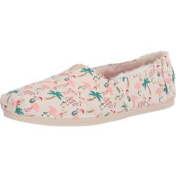 Toms Women's Alpargata Loafer Flat, Natural Holiday Flamingo