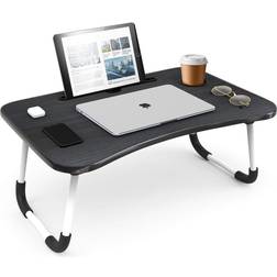 Nestl Adjustable Lap Desk- Portable Laptop Bed Tray Table with Foldable Legs Large Charcoal Gray Gray Large