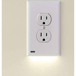 SnapPower GuideLight 2 Duplex Outlet Wall Plate White