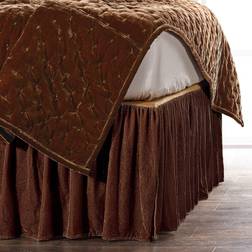 HiEnd Accents Stella Silk Valance Sheet Brown