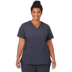 Jockey 2206 Womens V Neck Short Sleeve Scrub Top, X-small, Black Black