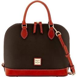 Dooney & Bourke Pebble Grain Zip Zip Satchel - Brown Tmoro