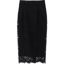 Dolce & Gabbana Lace high-rise midi skirt black