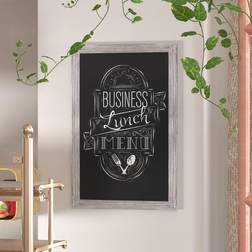 Flash Furniture Canterbury 24 Whitewashed Mount Magnetic Chalkboard Sign Photo Frame