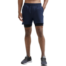 Craft Sportswear ADV Essence 2-in-1 Stretch Shorts M - Navy Blue