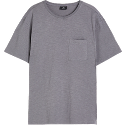 H&M Regular Fit Pocket T-shirt - Dark Grey Marl