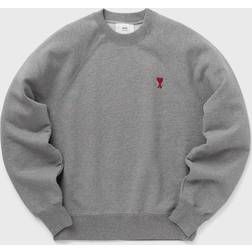 Ami Paris Logo Crewneck Sweatshirt Gray