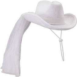 Beistle Western Bride Hat One White 60739