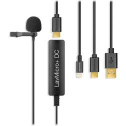 Saramonic lavmicro dc digital lavalier microphone w/ level control fits all