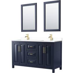 Wyndham Collection Wcv252560d-Vca-M24 Daria 60 Free Standing Double Basin Vanity Set