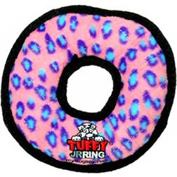 Tuffy's Junior Ring Squeaky Plush Dog Leopard