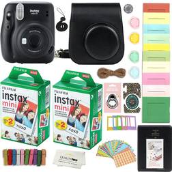 Fujifilm Instax Mini 11 Instant Camera with Case 40 Films and Accessory kit Charcoal Grey Grey