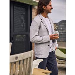 Faherty Inlet Slim Fit Knit Blazer Heather Gray