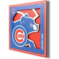 YouTheFan Chicago Cubs 12'' x 3D Logo Wall Art