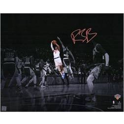 RJ Barrett New York Knicks Autographed x Game-Winning Shot vs. Boston Celtics Spotlight Photograph