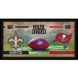 New Orleans Saints vs. Tampa Bay Buccaneers Framed x House Divided Football Collage