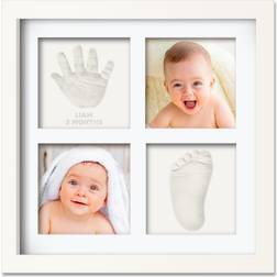 KeaBabies Baby Hand and Footprint Kit, Baby Footprint Kit, Newborn Baby Shower Gifts for Baby Boy, Baby Girls Gifts, White, 12X12