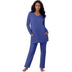 Plus Women's 2-Piece Lounge Set by Dreams & Co. in Ultra Blue Size 4X