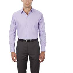 Van Heusen Big & Tall Classic/Regular Fit Wrinkle Free Poplin Solid Dress Shirt - Lavender